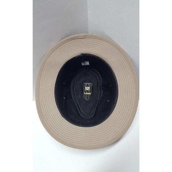 Adam Fedora Trilby Hat Beige Size Large Band Vents Light Weight Made USA - Picture 6 of 8